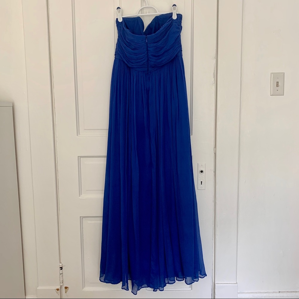 J Crew Silk Chiffon Strapless Bridesmaid Dress - Picture 4 of 9